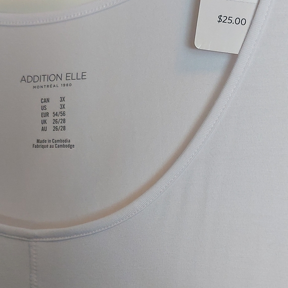 COPY - White flowy tank, addition-elle, 3x NWT - Picture 2 of 3